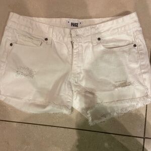 Paige distressed shorts